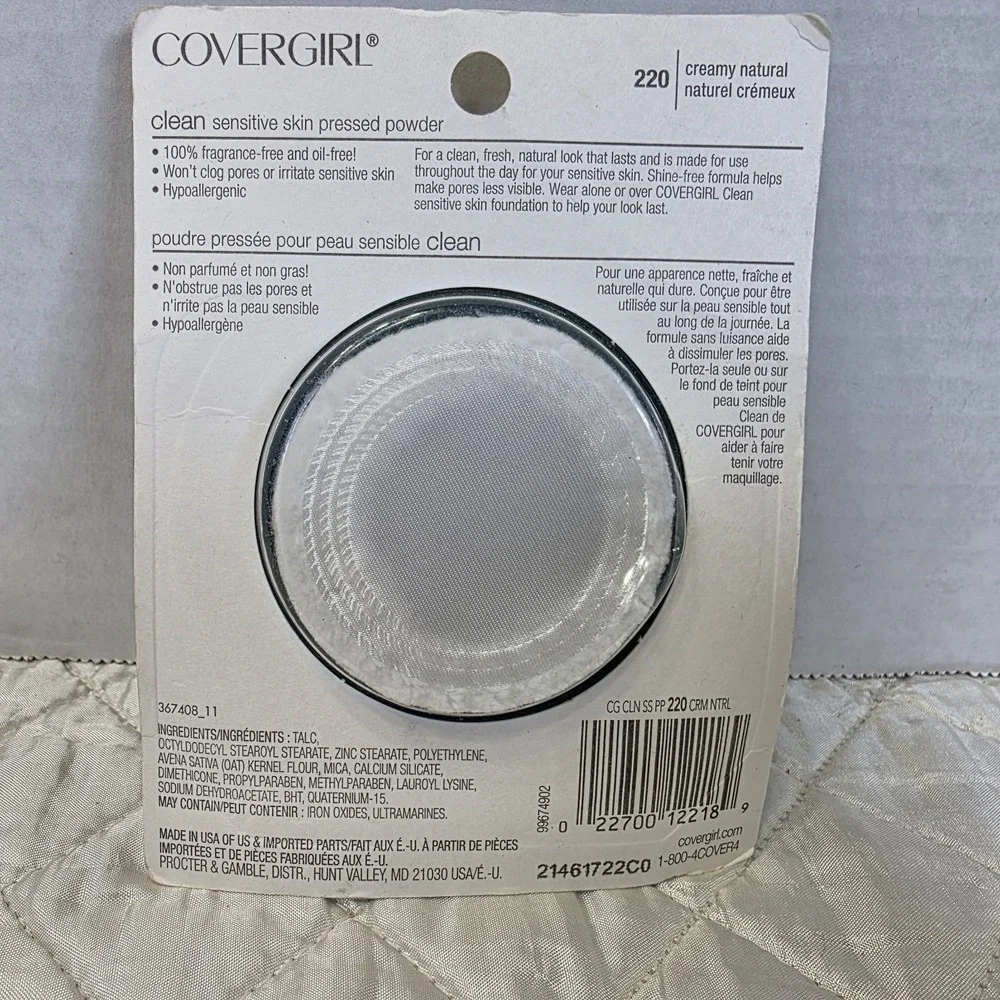 Covergirl Clean Sensitive Skin Face Pressed Powder #220 Creamy Natural